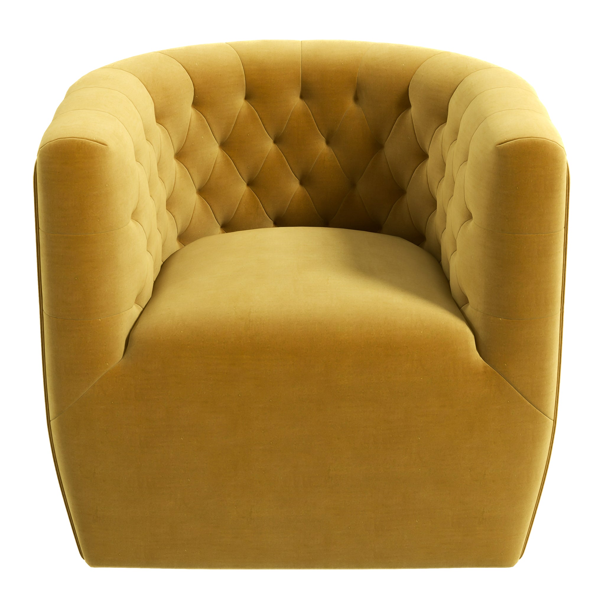 Delaney Gold Velvet Swivel Chair